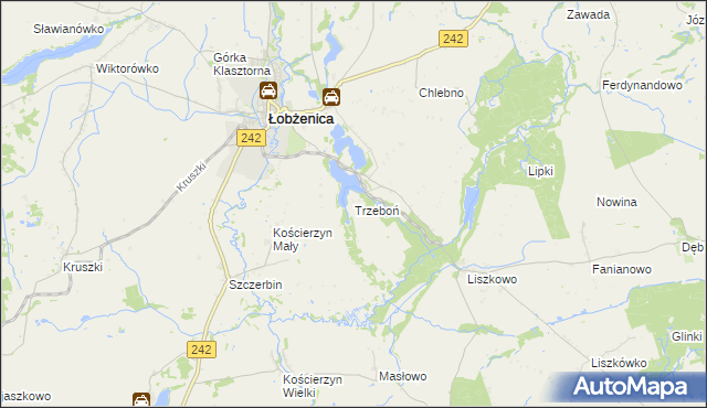 mapa Trzeboń, Trzeboń na mapie Targeo