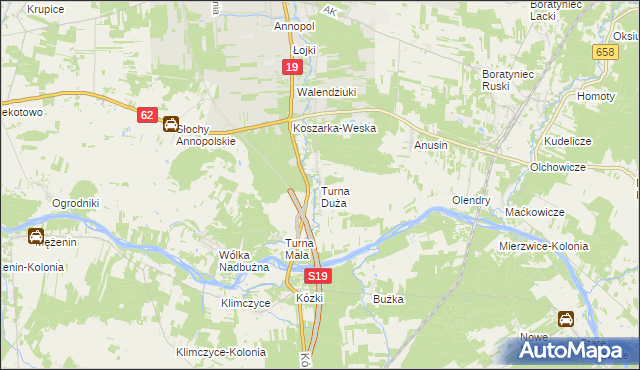 mapa Turna Duża, Turna Duża na mapie Targeo