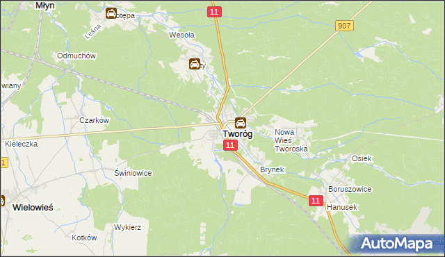 mapa Tworóg, Tworóg na mapie Targeo