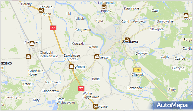 mapa Ubieszyn, Ubieszyn na mapie Targeo