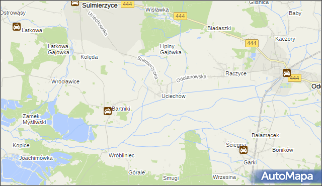 mapa Uciechów gmina Odolanów, Uciechów gmina Odolanów na mapie Targeo