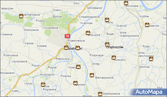 mapa Ujście Jezuickie, Ujście Jezuickie na mapie Targeo