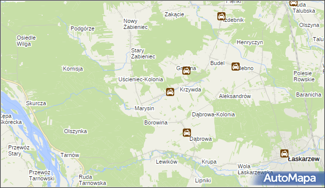 mapa Uścieniec, Uścieniec na mapie Targeo