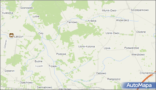 mapa Uśnik-Kolonia, Uśnik-Kolonia na mapie Targeo