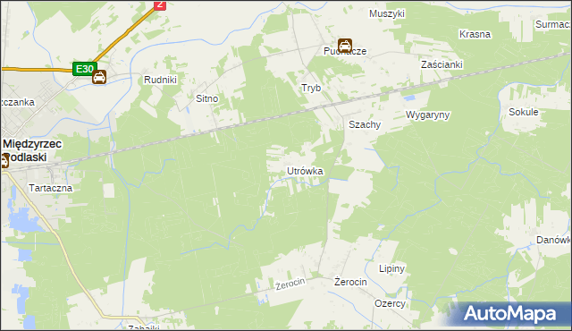 mapa Utrówka, Utrówka na mapie Targeo