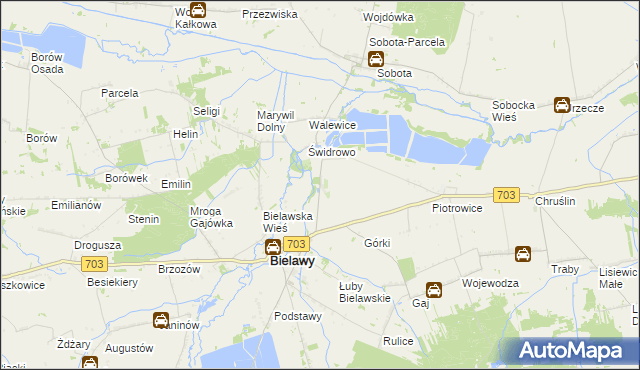 mapa Walewice Osada, Walewice Osada na mapie Targeo