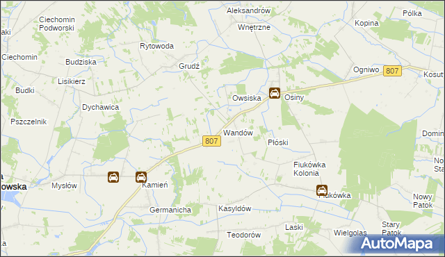 mapa Wandów, Wandów na mapie Targeo