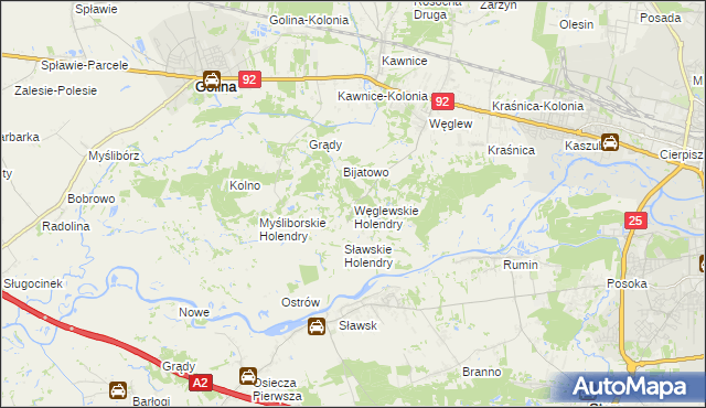 mapa Węglewskie Holendry, Węglewskie Holendry na mapie Targeo