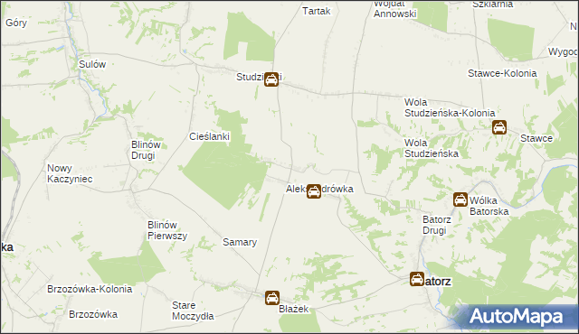 mapa Węglinek gmina Batorz, Węglinek gmina Batorz na mapie Targeo