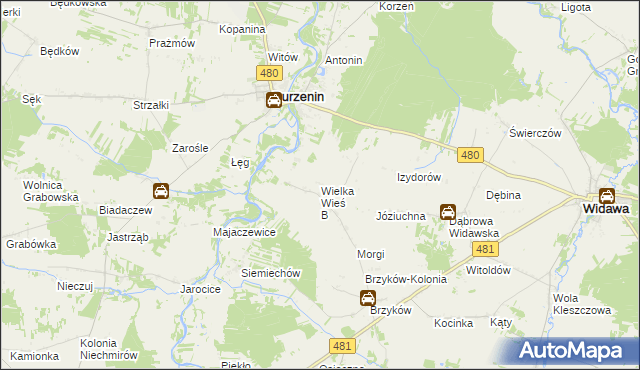 mapa Wielka Wieś B, Wielka Wieś B na mapie Targeo