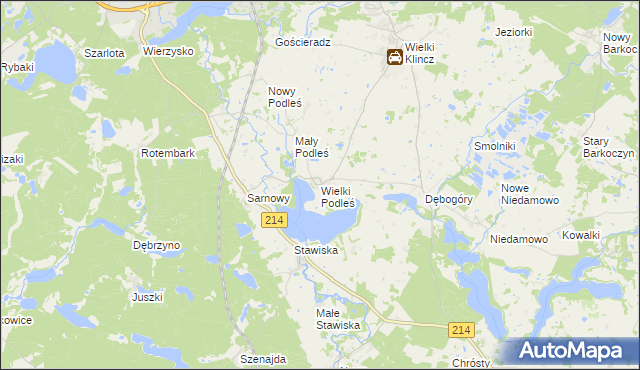 mapa Wielki Podleś, Wielki Podleś na mapie Targeo