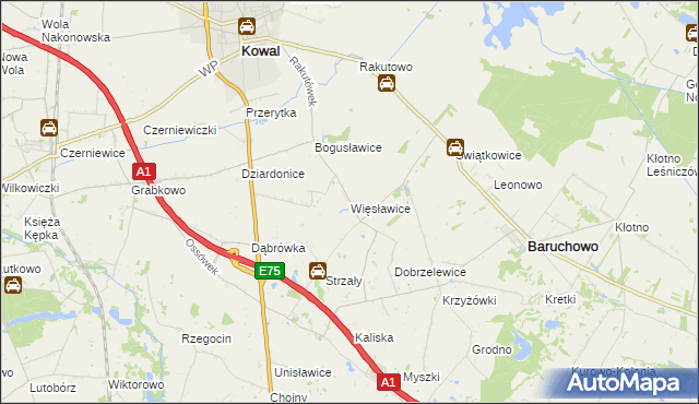 mapa Więsławice, Więsławice na mapie Targeo