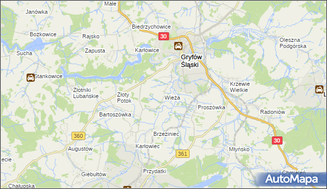 mapa Wieża, Wieża na mapie Targeo