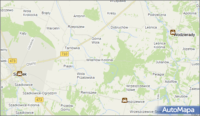 mapa Wilamów-Parcela, Wilamów-Parcela na mapie Targeo