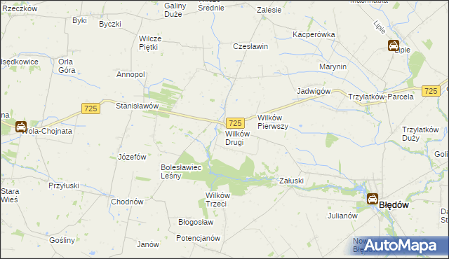 mapa Wilków Drugi, Wilków Drugi na mapie Targeo