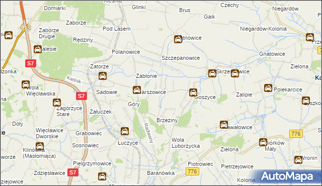 mapa Wilków gmina Kocmyrzów-Luborzyca, Wilków gmina Kocmyrzów-Luborzyca na mapie Targeo