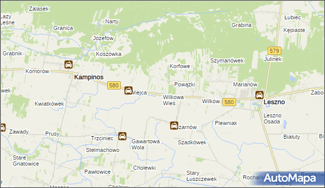 mapa Wilkowa Wieś, Wilkowa Wieś na mapie Targeo