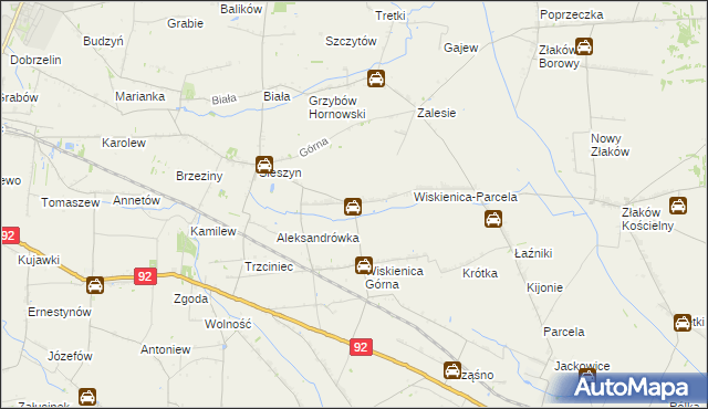 mapa Wiskienica Dolna, Wiskienica Dolna na mapie Targeo