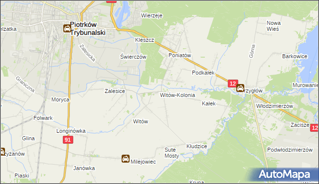 mapa Witów-Kolonia, Witów-Kolonia na mapie Targeo