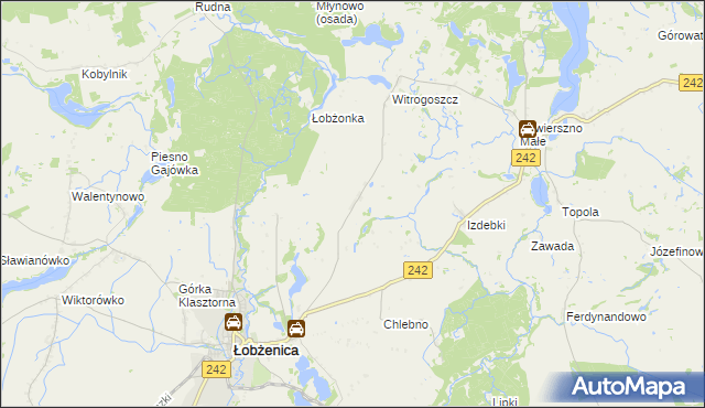 mapa Witrogoszcz-Osada, Witrogoszcz-Osada na mapie Targeo