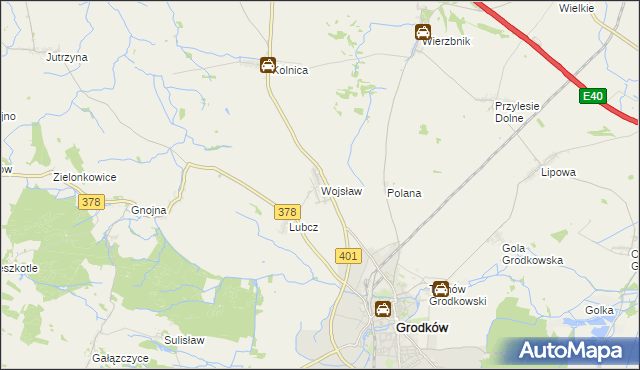 mapa Wojsław, Wojsław na mapie Targeo