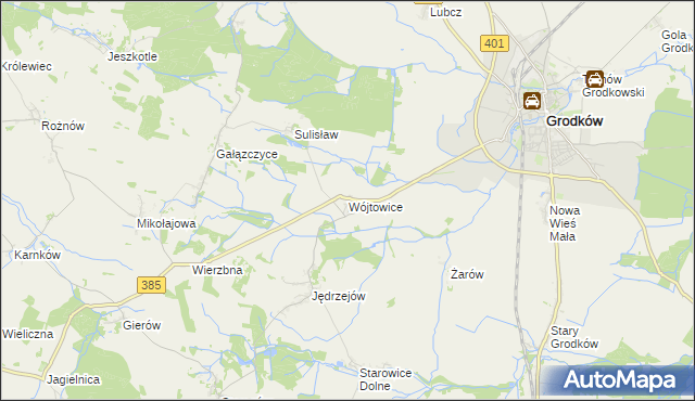 mapa Wójtowice gmina Grodków, Wójtowice gmina Grodków na mapie Targeo