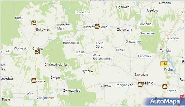 mapa Wola Brzeźniowska, Wola Brzeźniowska na mapie Targeo