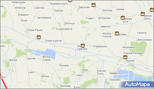 mapa Wola Kałkowa, Wola Kałkowa na mapie Targeo