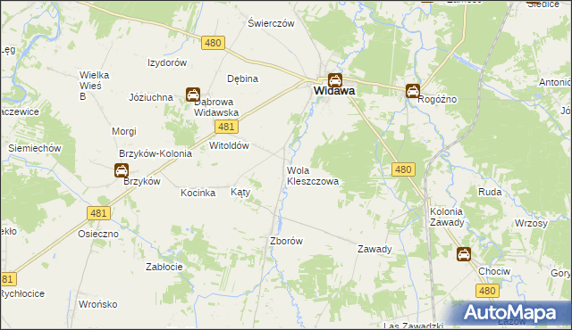 mapa Wola Kleszczowa, Wola Kleszczowa na mapie Targeo