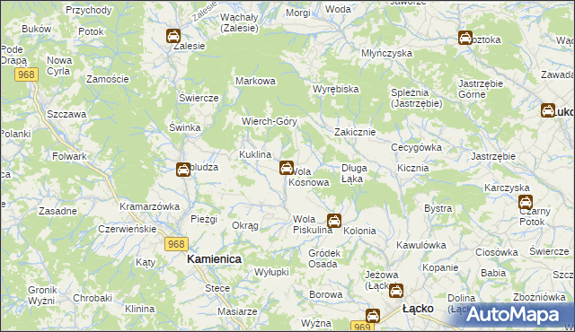 mapa Wola Kosnowa, Wola Kosnowa na mapie Targeo