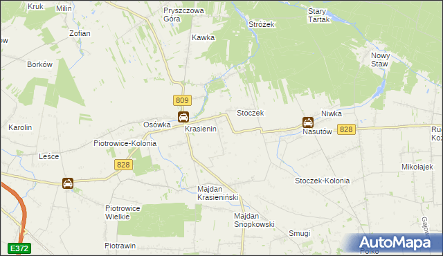 mapa Wola Krasienińska, Wola Krasienińska na mapie Targeo