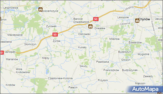 mapa Wola Kukalska, Wola Kukalska na mapie Targeo