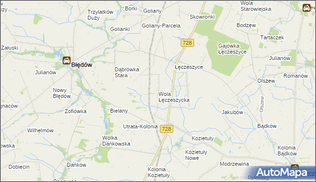 mapa Wola Łęczeszycka, Wola Łęczeszycka na mapie Targeo