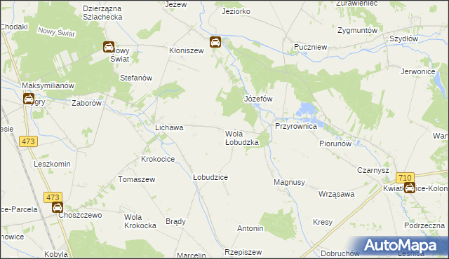 mapa Wola Łobudzka, Wola Łobudzka na mapie Targeo