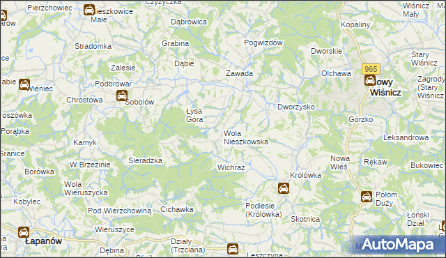 mapa Wola Nieszkowska, Wola Nieszkowska na mapie Targeo