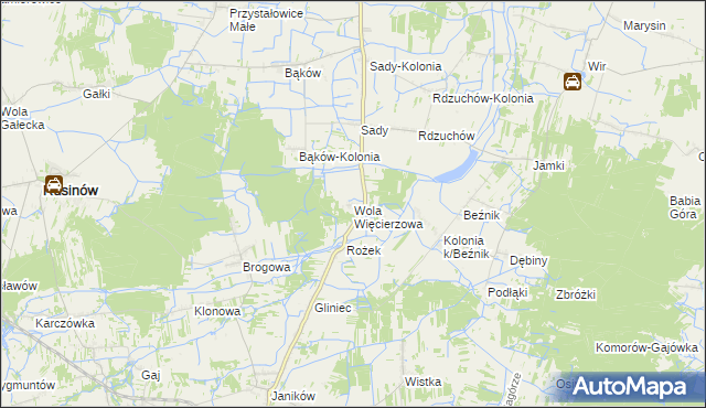 mapa Wola Więcierzowa, Wola Więcierzowa na mapie Targeo