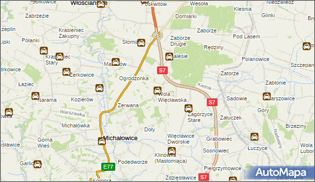 mapa Wola Więcławska, Wola Więcławska na mapie Targeo