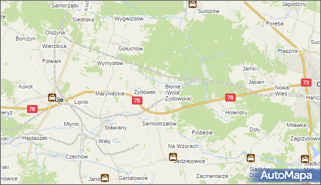 mapa Wola Żydowska, Wola Żydowska na mapie Targeo