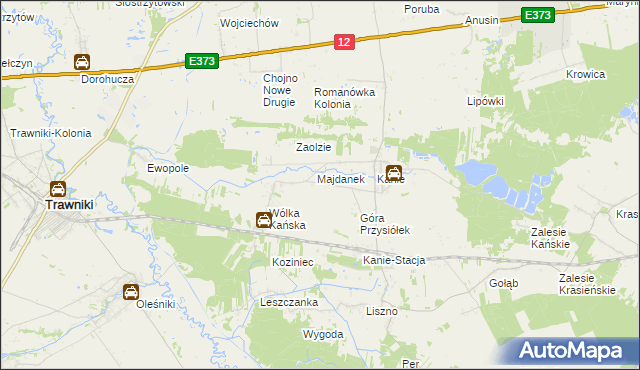 mapa Wólka Kańska-Kolonia, Wólka Kańska-Kolonia na mapie Targeo