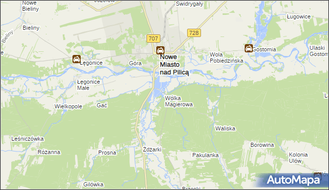 mapa Wólka Magierowa, Wólka Magierowa na mapie Targeo