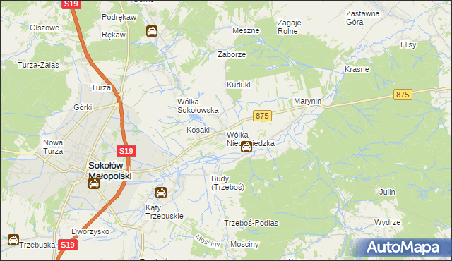 mapa Wólka Niedźwiedzka, Wólka Niedźwiedzka na mapie Targeo