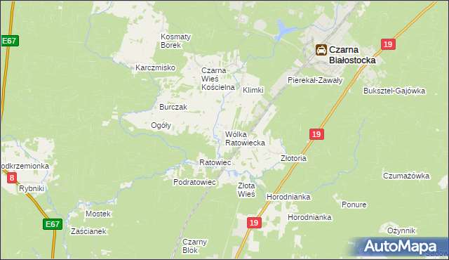 mapa Wólka Ratowiecka, Wólka Ratowiecka na mapie Targeo