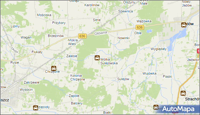 mapa Wólka Sulejowska, Wólka Sulejowska na mapie Targeo