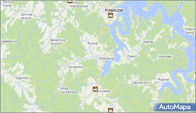 mapa Wołkowyja, Wołkowyja na mapie Targeo