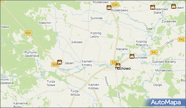 mapa Wyczałkowo, Wyczałkowo na mapie Targeo