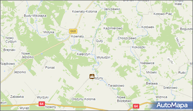 mapa Wyłudzin, Wyłudzin na mapie Targeo