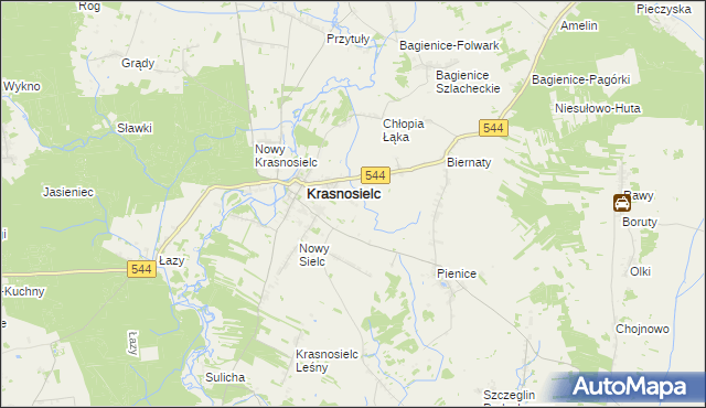 mapa Wymysły gmina Krasnosielc, Wymysły gmina Krasnosielc na mapie Targeo