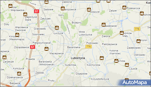 mapa Wysiołek Luborzycki, Wysiołek Luborzycki na mapie Targeo