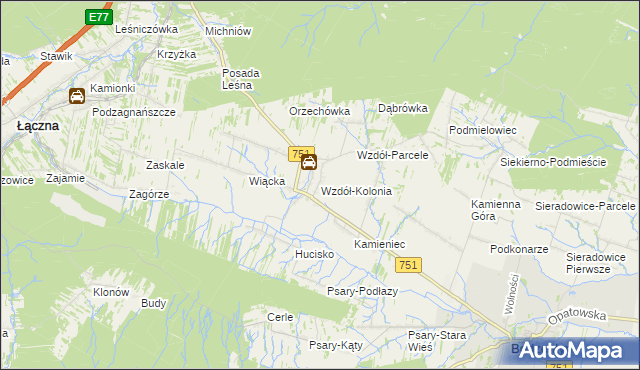 mapa Wzdół-Kolonia, Wzdół-Kolonia na mapie Targeo