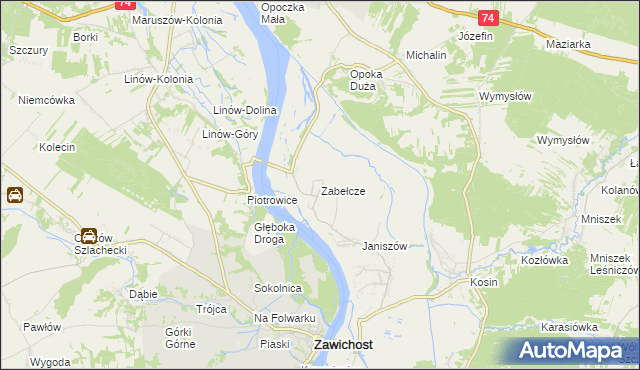 mapa Zabełcze, Zabełcze na mapie Targeo